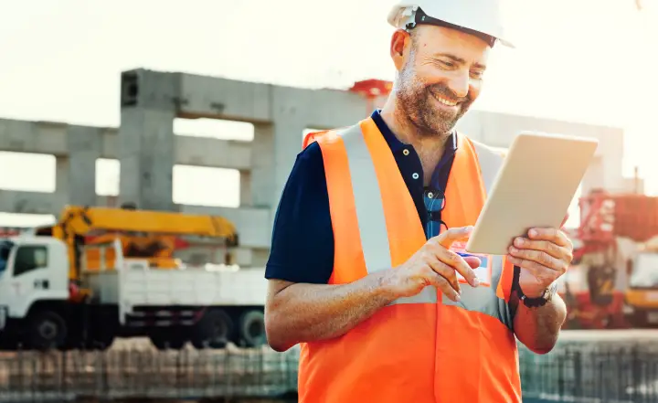 engineer on a construction site
